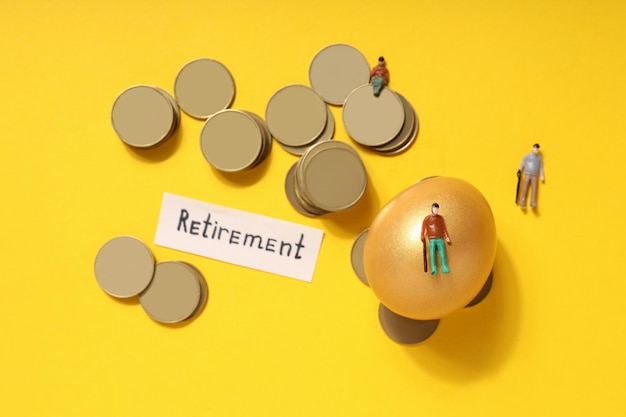 Free photo concept of wealth and retirement golden eggs