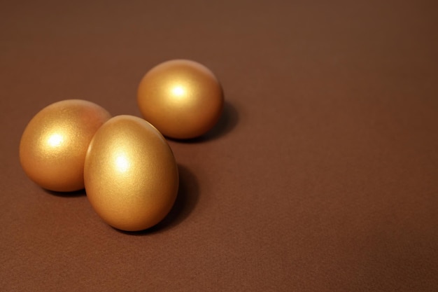 Concept of wealth and retirement golden eggs