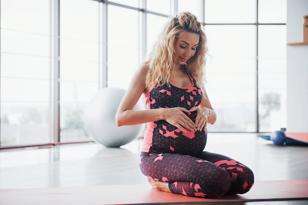 Concept of Yoga and Fitness Pregnancy.