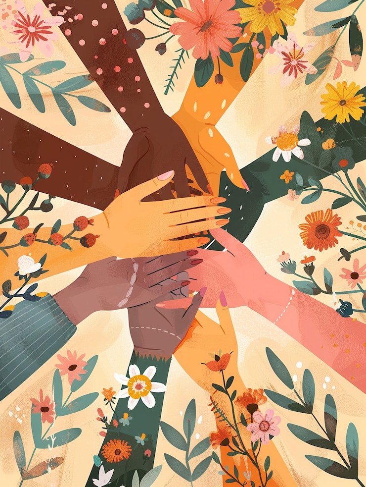 Free Photo conceptual digital art for diversity around the world