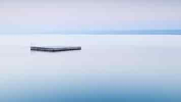 Free photo concrete square in the middle of the sea