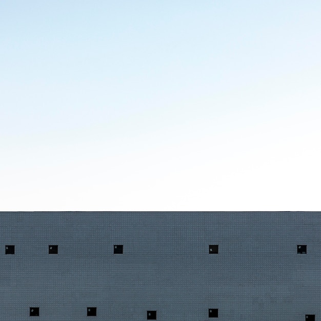 Concrete structure in the city with sky