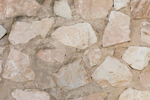 Concrete surface with stones and rocks