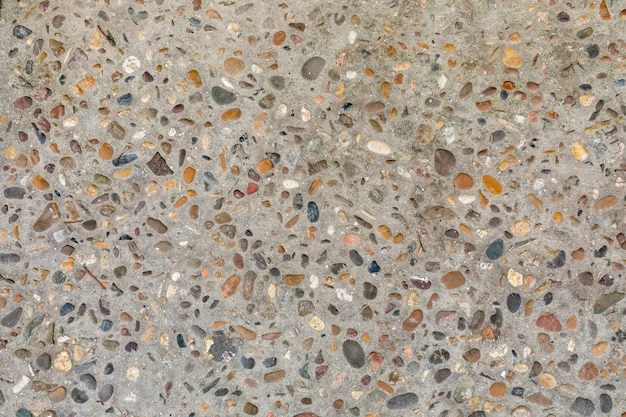 Free photo concrete with rocks and stones