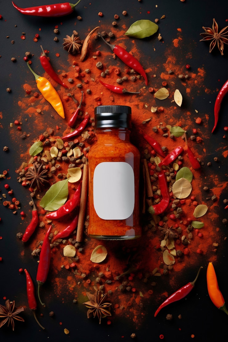 Free Photo condiment flavor based on chili pepper