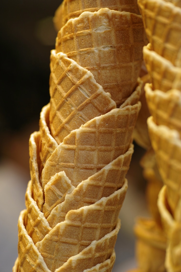 Free Photo cones collection for ice cream