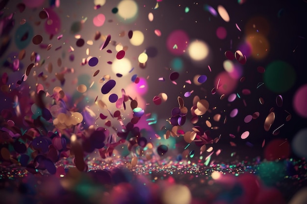 Free Stock Photos – Confetti Colorful Glitter Explosion on Blurred Background Bright Splash Design Defocused Lights