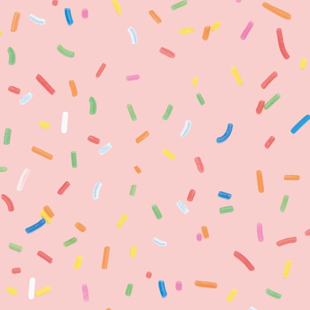 Confetti sprinkles background in pink