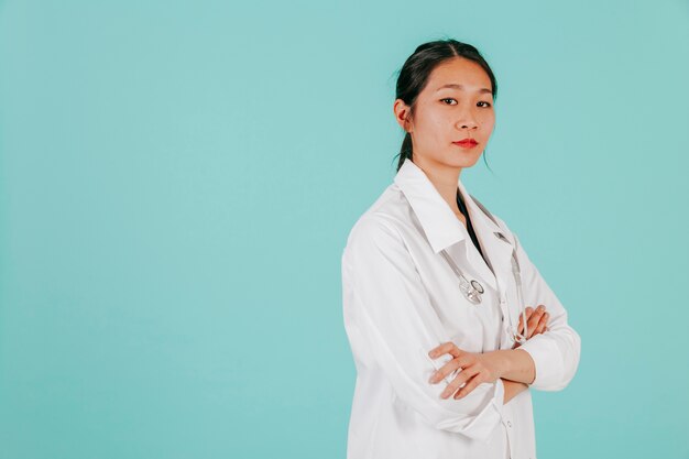 Confident Asian doctor