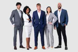 Free photo confident business people diversity and teamwork concept