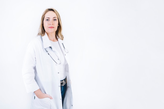 Confident doctor looking at camera