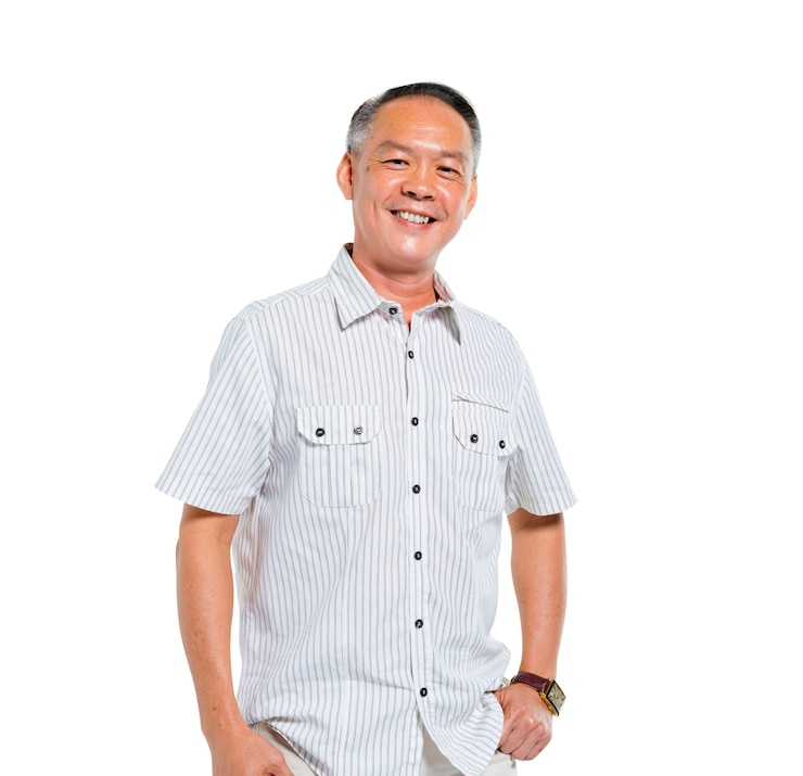 Free Photo confident man standing and smiling