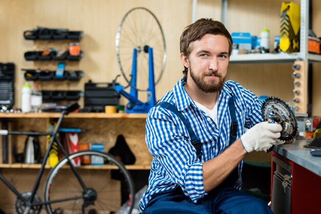 Confident Mechanic at Repair Shop