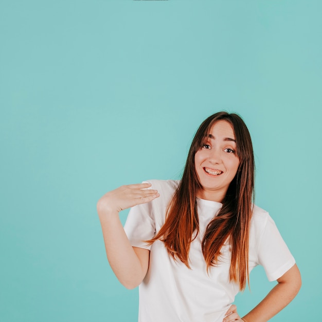 Confident woman smiling