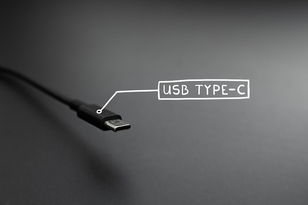 Соединительный кабель usb type c wire. популярный технологический стандарт.