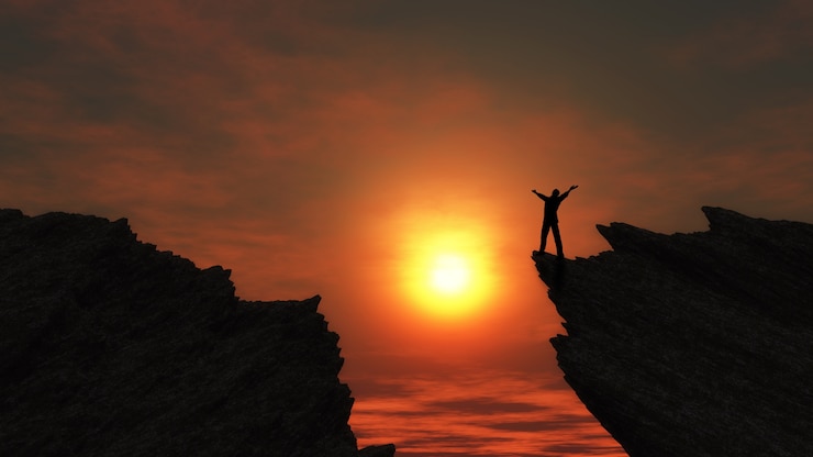 Free Photo conquer the top