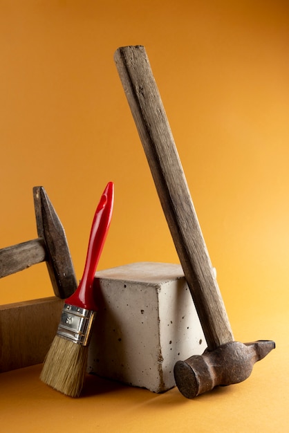 Free photo construction hammers still life