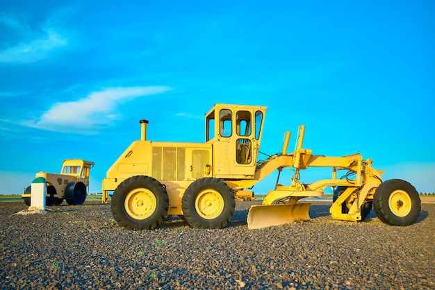 Free photo construction heavy equipment on the site on a sunny da