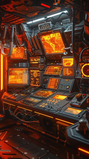control table of a spacecraft from the inside