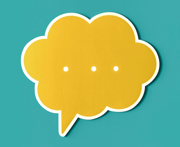 Free photo conversation speech bubble cut out icon