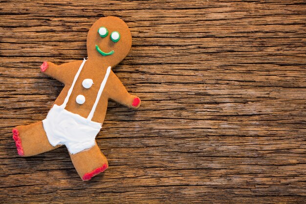 Cookie man on a wooden table