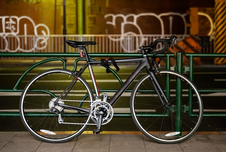 Free Photo cool black bicycle outdoors