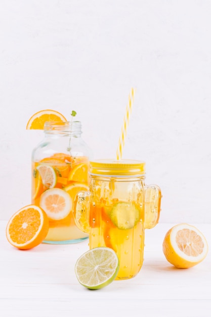 Free photo cool citrus beverage