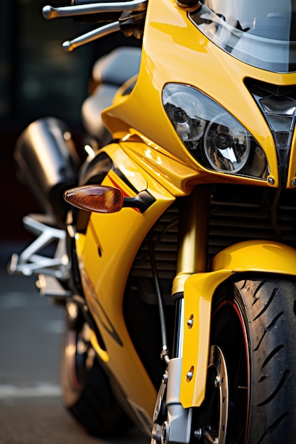 cool motorcycle  indoors