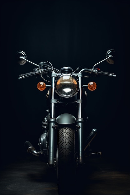 Бесплатное фото Крутой мотоцикл в помещении
