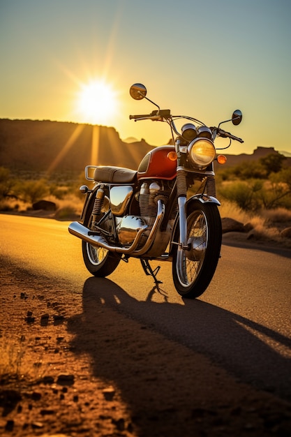 Free photo cool motorcycle  outdoors