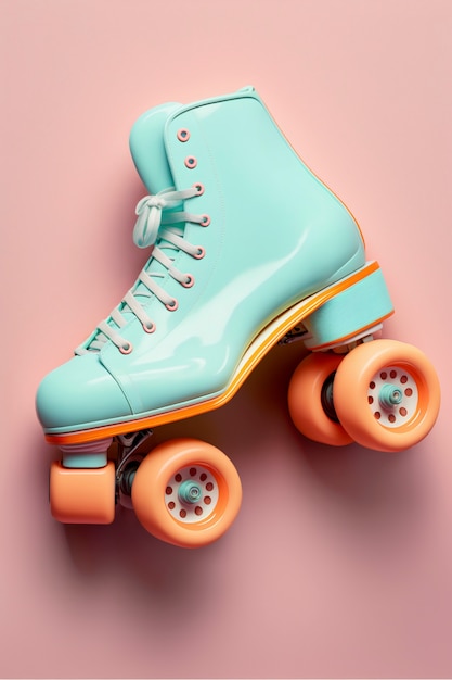 Free photo cool roller skate still life