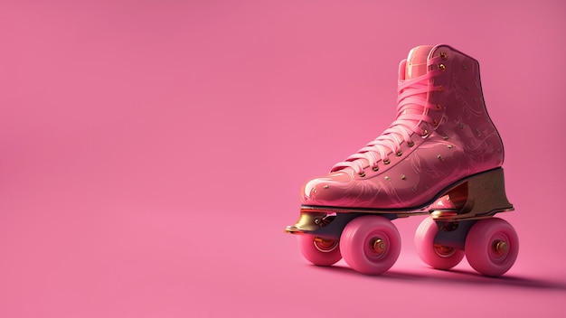 Cool roller skate with copy space still life