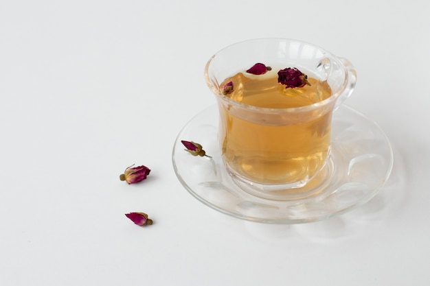 Cop of tea with dried flowers