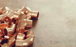 Free photo copper pipes