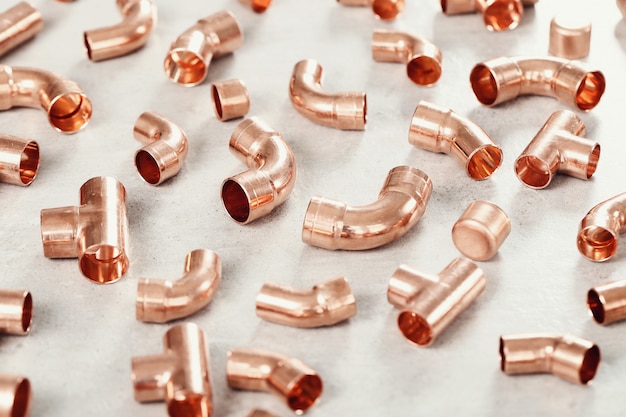 Free photo copper pipes