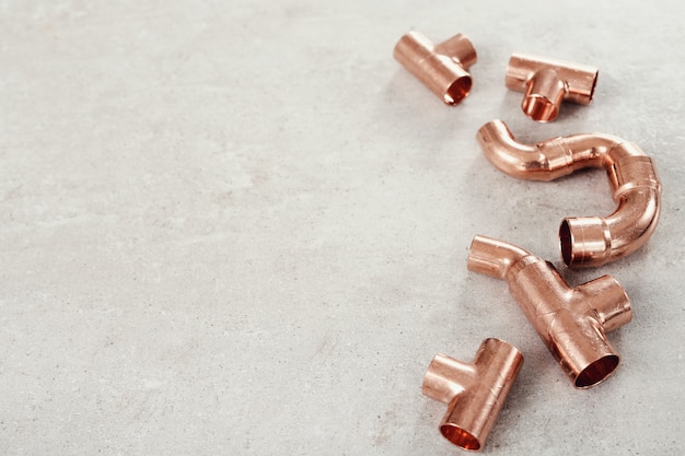 Free photo copper pipes