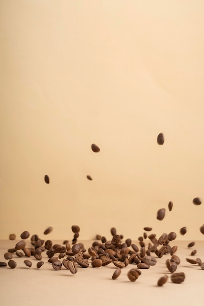 Copy space coffee beans