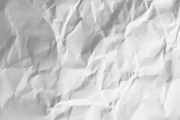 Копирование пространства мятой белой бумаги