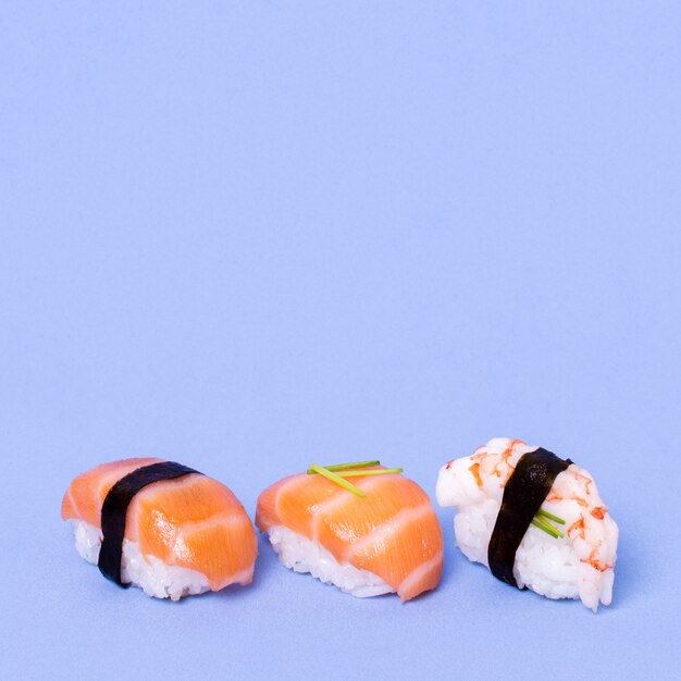 Copy-space fresh sushi