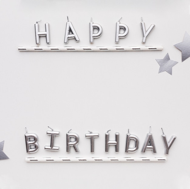 Copy-space happy birthday message