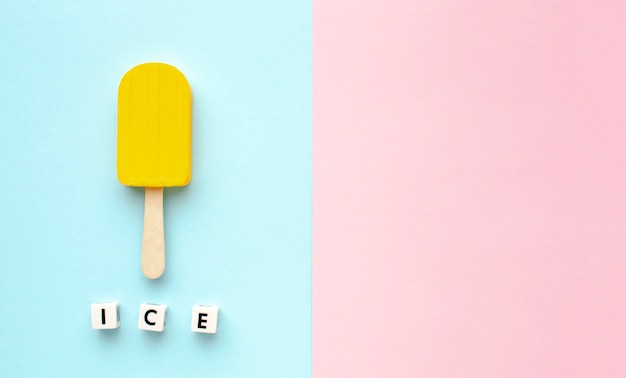 Copy-space мороженое на палочке