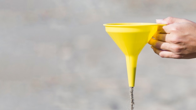 copy-space plastic funnel