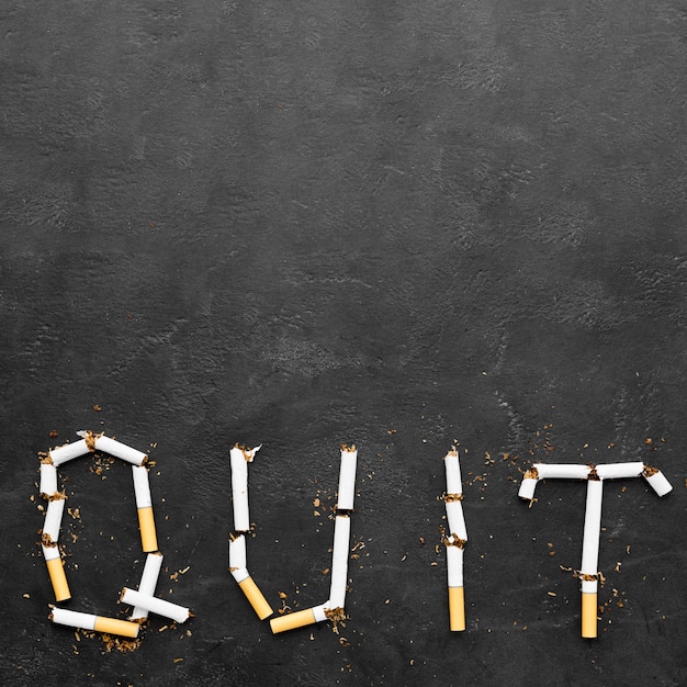 Copy-space quit smoking message