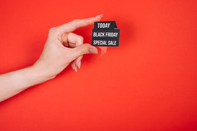 Copy-space sign with promotional campaign on black friday
