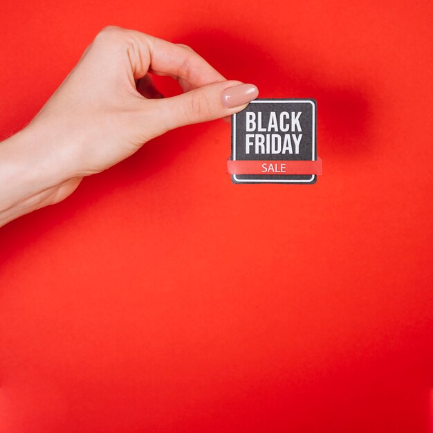 Copy-space small sign with black friday design