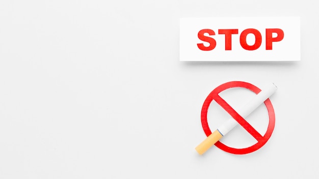 Copy-space stop smoking