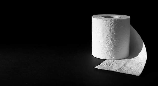 Copy-space toilet paper roll