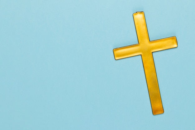 無料写真 木製の聖十字架のあるコピースペース