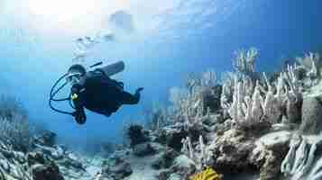 Free photo coral bleaching threat sealife