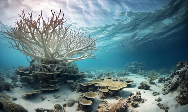 산호 색 위협 해양생물
